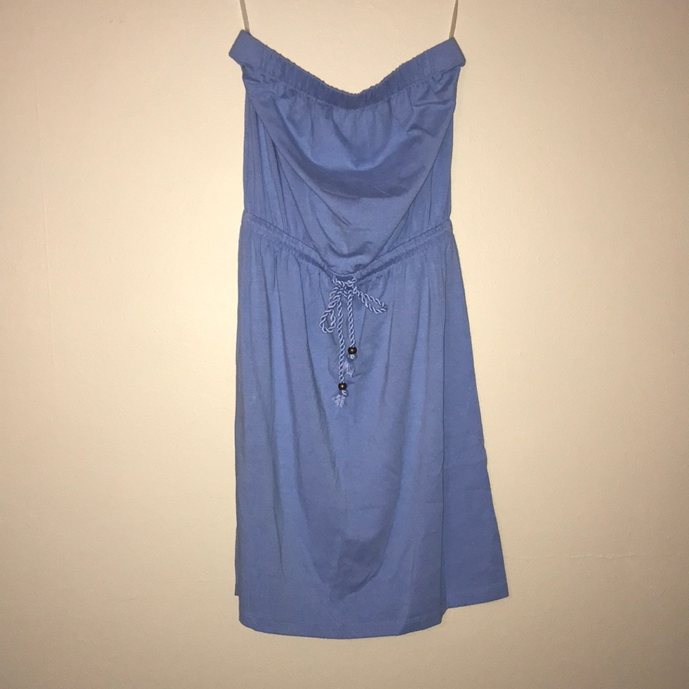 Gap strapless light blue sub dress